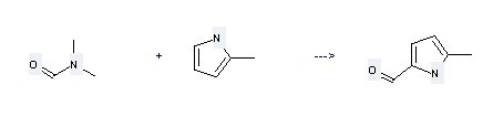 1H-Pyrrole-2-carboxaldehyde,5-methyl- can be prepared by 2-Methyl-pyrrole and N,N-Dimethyl-formamide.